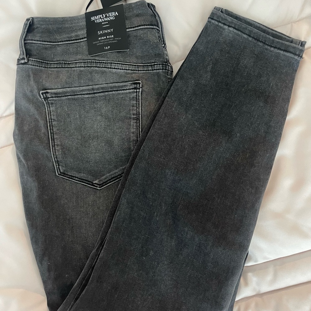 Simply Vera Vera Wang Women's Gray Skinny Jeans